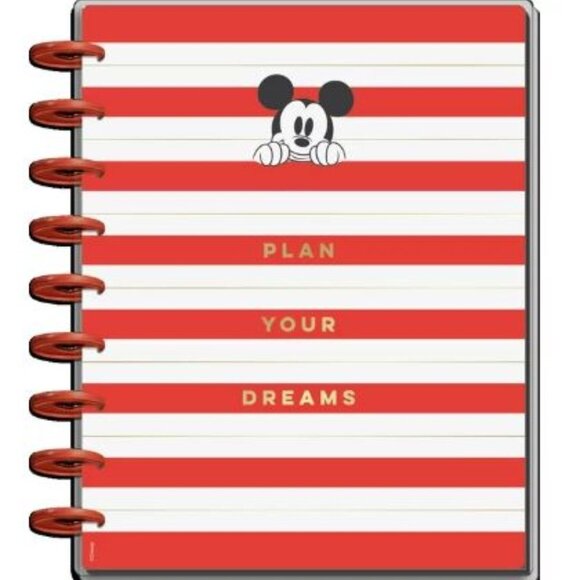 Happy Planner Disney Mickey Mouse Red Stripes Plan Your Dreams 12 Month Undated - Picture 2 of 4